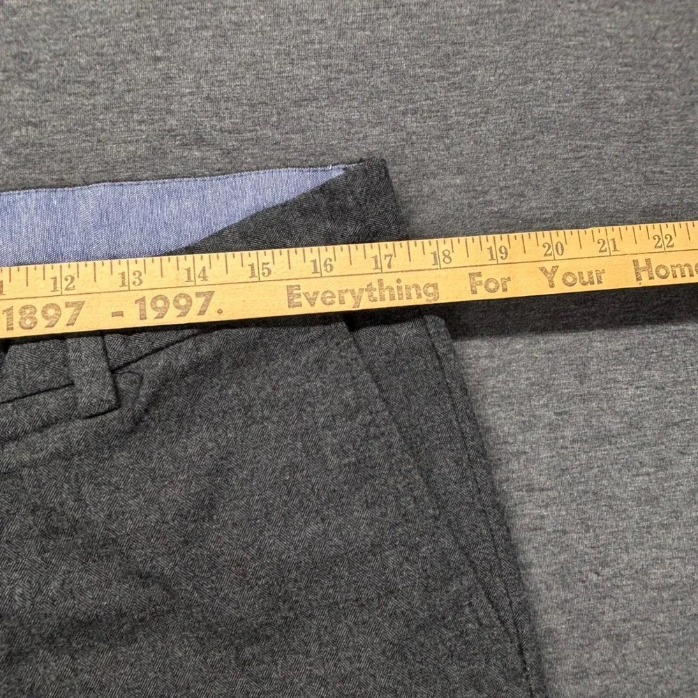 Banana Republic Pants Mens 34x34 Aiden Fit Cotton Blend Gray Herringbone Dress